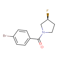 Chemical structure of (3S)-1-(4-bromobenzoyl)-3-fluoropyrrolidine - CSSB00021300550