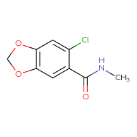 Chemical structure of 6-chloro-N-methyl-2H-1,3-benzodioxole-5-carboxamide - CSSB01213056366