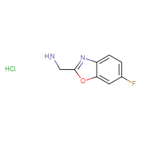 Chemical structure of 1-(6-fluoro-1,3-benzoxazol-2-yl)methanamine hydrochloride - CSSB03496583470