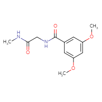 Chemical structure of 2-[(3,5-dimethoxyphenyl)formamido]-N-methylacetamide - CSSB02002221717