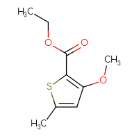 Chemical structure of ethyl 3-methoxy-5-methylthiophene-2-carboxylate - CSSB00016348137