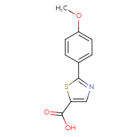 Chemical structure of 2-(4-methoxyphenyl)-1,3-thiazole-5-carboxylic acid - CSSB00000764450
