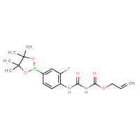 Chemical structure of prop-2-en-1-yl N-{[2-fluoro-4-(4,4,5,5-tetramethyl-1,3,2-dioxaborolan-2-yl)phenyl]carbamoyl}carbamate - CSSB21245995667