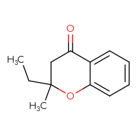 Chemical structure of 2-ethyl-2-methyl-3,4-dihydro-2H-1-benzopyran-4-one - CSSB00011934730