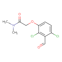 Chemical structure of 2-(2,4-dichloro-3-formylphenoxy)-N,N-dimethylacetamide - CSSB03565203105