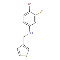 Chemical structure of 4-bromo-3-fluoro-N-[(thiophen-3-yl)methyl]aniline - CSSB00000711369