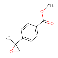 Chemical structure of methyl 4-(2-methyloxiran-2-yl)benzoate - CSSB00103033969