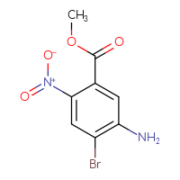 Chemical structure of methyl 5-amino-4-bromo-2-nitrobenzoate - CSSB00020762864