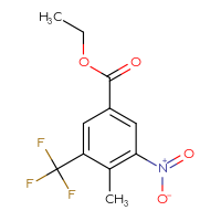 Chemical structure of ethyl 4-methyl-3-nitro-5-(trifluoromethyl)benzoate - CSSB08301900014