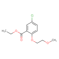 Chemical structure of ethyl 5-chloro-2-(2-methoxyethoxy)benzoate - CSSB01998646521