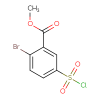 Chemical structure of methyl 2-bromo-5-(chlorosulfonyl)benzoate - CSSB00000743613