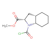Chemical structure of methyl (2S,3aS,7aS)-1-(carbonochloridoyl)-octahydro-1H-indole-2-carboxylate - CSSB14968819622