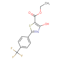 Chemical structure of ethyl 4-hydroxy-2-[4-(trifluoromethyl)phenyl]-1,3-thiazole-5-carboxylate - CSSB00000036419