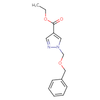 Chemical structure of ethyl 1-[(benzyloxy)methyl]-1H-pyrazole-4-carboxylate - CSSB00013913600