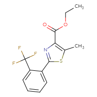 Chemical structure of ethyl 5-methyl-2-[2-(trifluoromethyl)phenyl]-1,3-thiazole-4-carboxylate - CSSB00138414594