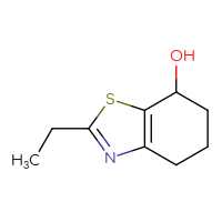 Chemical structure of 2-ethyl-4,5,6,7-tetrahydro-1,3-benzothiazol-7-ol - CSSB00000687931