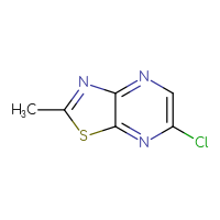 Chemical structure of 6-chloro-2-methyl-[1,3]thiazolo[4,5-b]pyrazine - CSSB00000094554