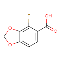 Chemical structure of 4-fluoro-2H-1,3-benzodioxole-5-carboxylic acid - CSSB00015857196