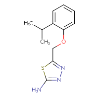 Chemical structure of 5-{[2-(propan-2-yl)phenoxy]methyl}-1,3,4-thiadiazol-2-amine - CSSB00003456965