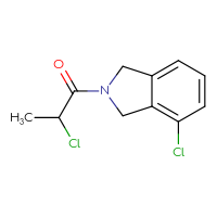 Chemical structure of 2-chloro-1-(4-chloro-2,3-dihydro-1H-isoindol-2-yl)propan-1-one - CSSB03530005158