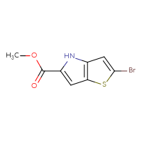 Chemical structure of methyl 2-bromo-4H-thieno[3,2-b]pyrrole-5-carboxylate - CSSB00010202726