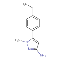 Chemical structure of 5-(4-ethylphenyl)-1-methyl-1H-pyrazol-3-amine - CSSB00010310474