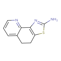 Chemical structure of 4H,5H-[1,3]thiazolo[5,4-h]quinolin-2-amine - CSSB00025653237
