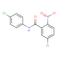 Chemical structure of 5-chloro-N-(4-chlorophenyl)-2-nitrobenzamide - CSSB00028355221