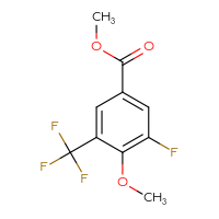 Chemical structure of methyl 3-fluoro-4-methoxy-5-(trifluoromethyl)benzoate - CSSB02531768151