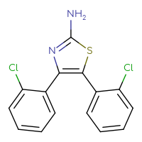 Chemical structure of bis(2-chlorophenyl)-1,3-thiazol-2-amine - CSSB00000681138