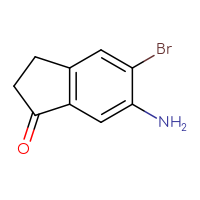 Chemical structure of 6-amino-5-bromo-2,3-dihydro-1H-inden-1-one - CSSB00010188121