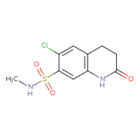 Chemical structure of 6-chloro-N-methyl-2-oxo-1,2,3,4-tetrahydroquinoline-7-sulfonamide - CSSB00000430349