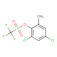 Chemical structure of 2,4-dichloro-6-methylphenyl trifluoromethanesulfonate - CSSB02495378695