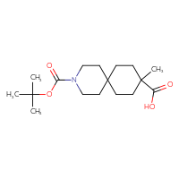 Chemical structure of 3-[(tert-butoxy)carbonyl]-9-methyl-3-azaspiro[5.5]undecane-9-carboxylic acid - CSSB06613298241