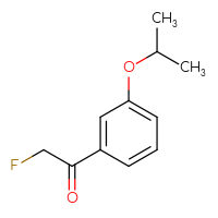 Chemical structure of 2-fluoro-1-[3-(propan-2-yloxy)phenyl]ethan-1-one - CSSB14869214820