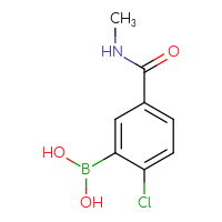 Chemical structure of [2-chloro-5-(methylcarbamoyl)phenyl]boronic acid - CSSB00010363405