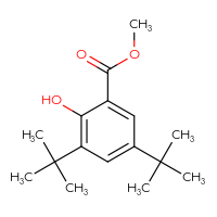 Chemical structure of methyl 3,5-di-tert-butyl-2-hydroxybenzoate - CSSB00000101839