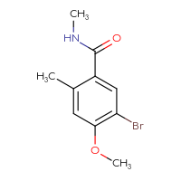 Chemical structure of 5-bromo-4-methoxy-N,2-dimethylbenzamide - CSSB02268885586