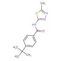 Chemical structure of 4-tert-butyl-N-(5-methyl-1,3,4-thiadiazol-2-yl)benzamide - CSSB00026362077