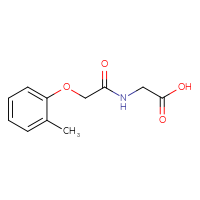 Chemical structure of 2-[2-(2-methylphenoxy)acetamido]acetic acid - CSSB00000186553