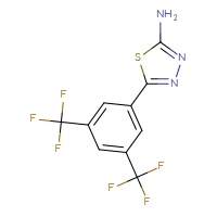 Chemical structure of 5-[3,5-bis(trifluoromethyl)phenyl]-1,3,4-thiadiazol-2-amine - CSSB06586693843