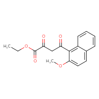 Chemical structure of ethyl 4-(2-methoxynaphthalen-1-yl)-2,4-dioxobutanoate - CSSB21495893399