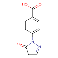 Chemical structure of 4-(5-oxo-4,5-dihydro-1H-pyrazol-1-yl)benzoic acid - CSSB00010257870