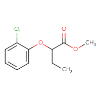 Chemical structure of methyl 2-(2-chlorophenoxy)butanoate - CSSB00019121455