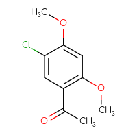 Chemical structure of 1-(5-chloro-2,4-dimethoxyphenyl)ethan-1-one - CSSB00000010433