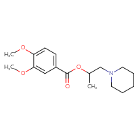 Chemical structure of 1-(piperidin-1-yl)propan-2-yl 3,4-dimethoxybenzoate - CSSB00121638350