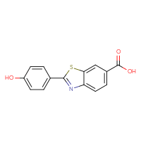 Chemical structure of 2-(4-hydroxyphenyl)-1,3-benzothiazole-6-carboxylic acid - CSSB00025744807