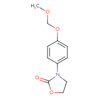 Chemical structure of 3-[4-(methoxymethoxy)phenyl]-1,3-oxazolidin-2-one - CSSB15028039796