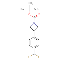 Chemical structure of tert-butyl 3-[4-(difluoromethyl)phenyl]azetidine-1-carboxylate - CSSB20959045853