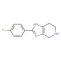 Chemical structure of 2-(4-fluorophenyl)-1H,4H,5H,6H,7H-imidazo[4,5-c]pyridine - CSSB00010231843
